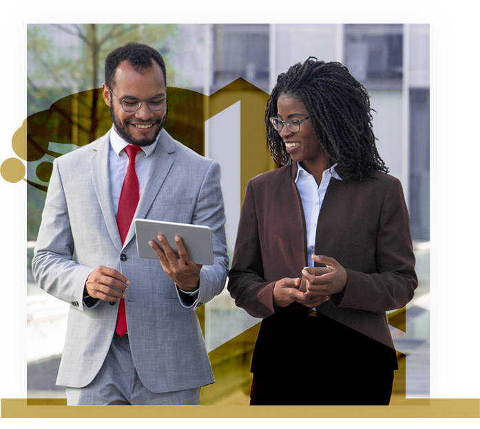 Homem e mulher conversando